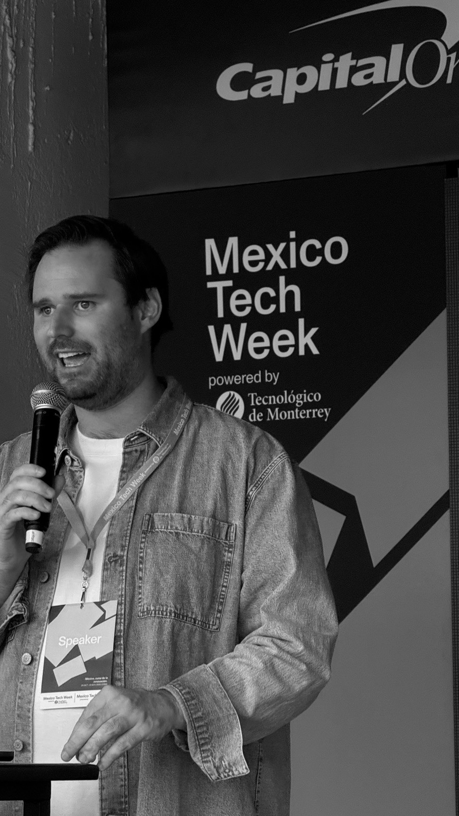 Alejandro Krasovsky speaking at Mexico Tech Week 2026